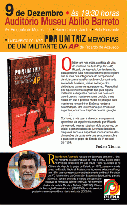 Lançamento do livro: "Por um triz: memórias de um militante da AP"