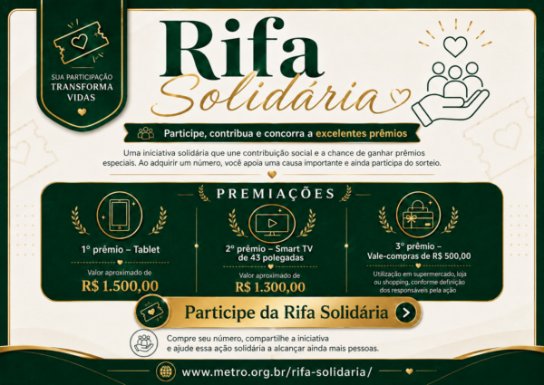 Rifa Solidária participe, concorra a prêmios e ajude uma boa causa 2026